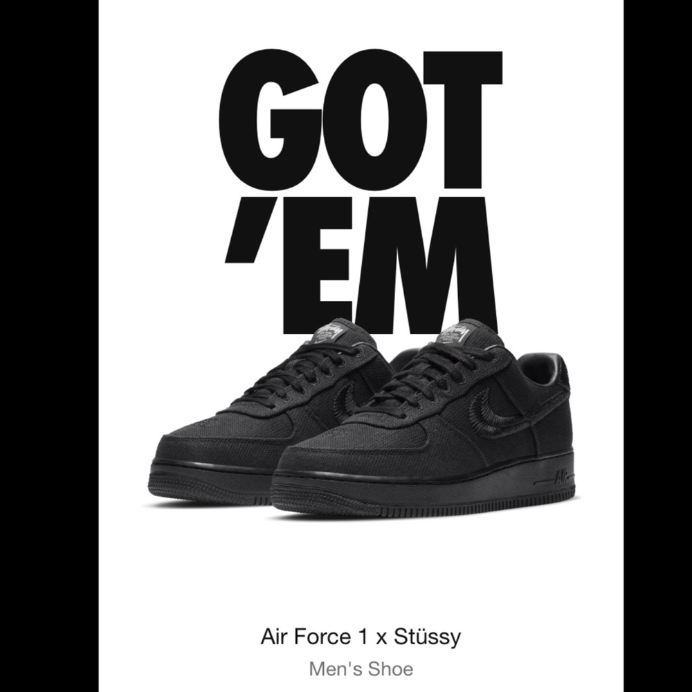 Nike Air Force One Low x Stüssy Collab Size 12 DS